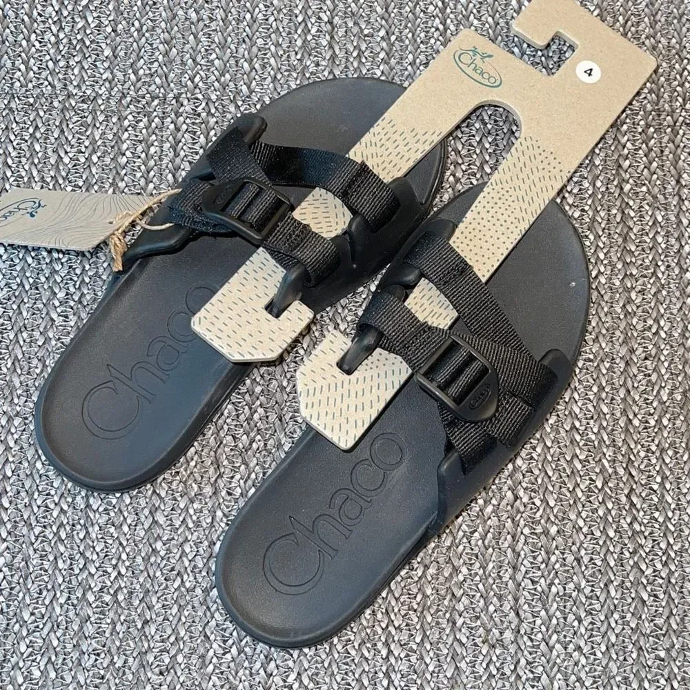 Chaco‎ Childrens Chillos Sandal Slide Black Size 4 Youth Unisex New